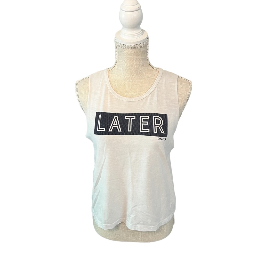 LATER HATER WORKOUT REEBOK T-SHIRT

Size: Small